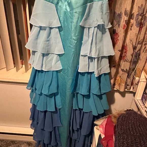 Hermione Granger Yule Ball Elegant Blue Layered Dress Harry Potter - Picture 8 of 8